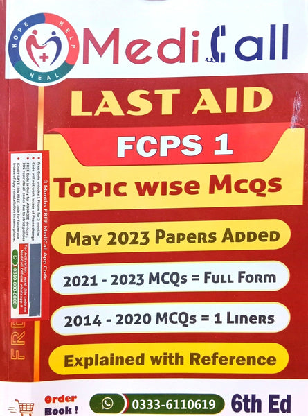 Medi Call Last AID FCPS 1 Topic Wise MCQs Objectives  Papers Added Explained With Reference 6th Edition