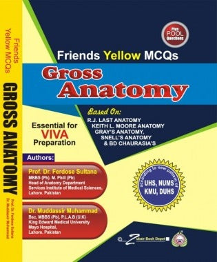 Friends Yellow Gross Anatomy MCQs Essential For viva Preparation According to new Pattern Of UHS NUMS KMU DUHS