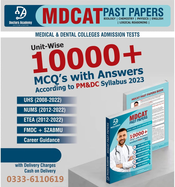 MDCAT Past Papers Unit Wise 10000 Plus MCQs With Answer