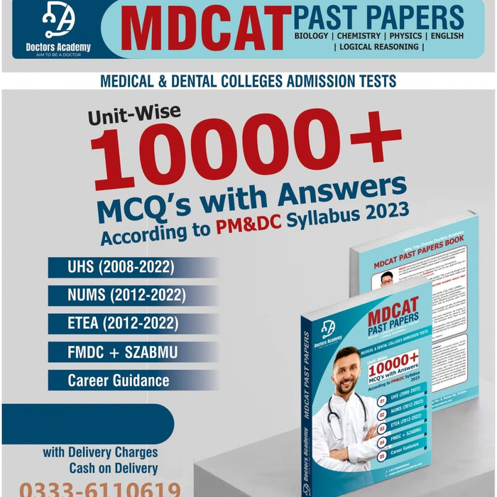 MDCAT Past Papers Unit Wise 10000 Plus MCQs With Answer