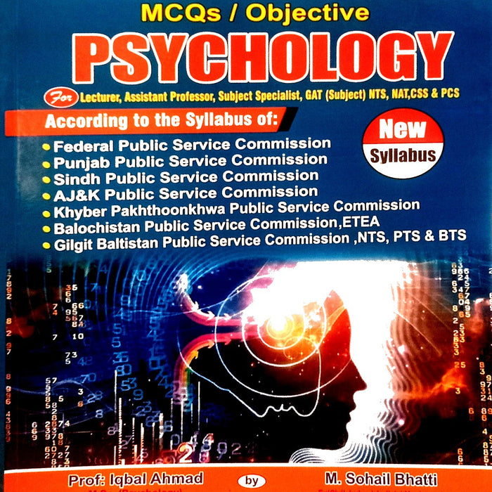 Psychology MCQs For CSS PCS PMS  Lecturer By Prof Iqbal Ahmad