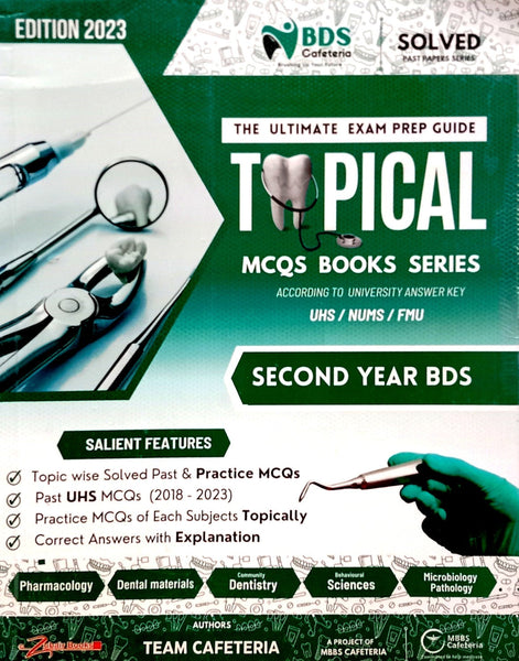 BDS Cafeteria Topical MCQs Books Series 2nd Year BDS