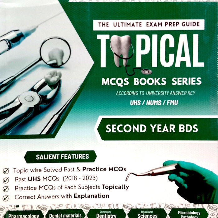 BDS Cafeteria Topical MCQs Books Series 2nd Year BDS