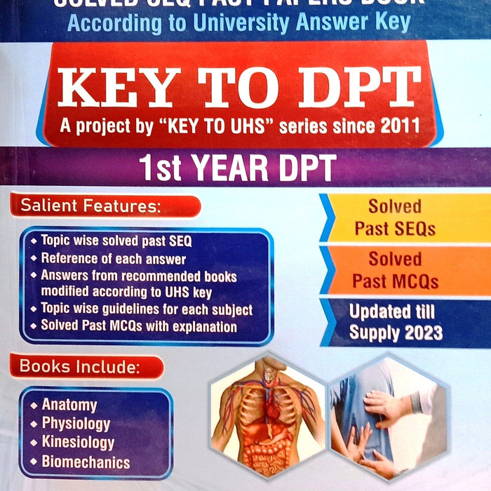 Key To DPT Solved SEQ MCQs Past Papers For DPT 1st Year 