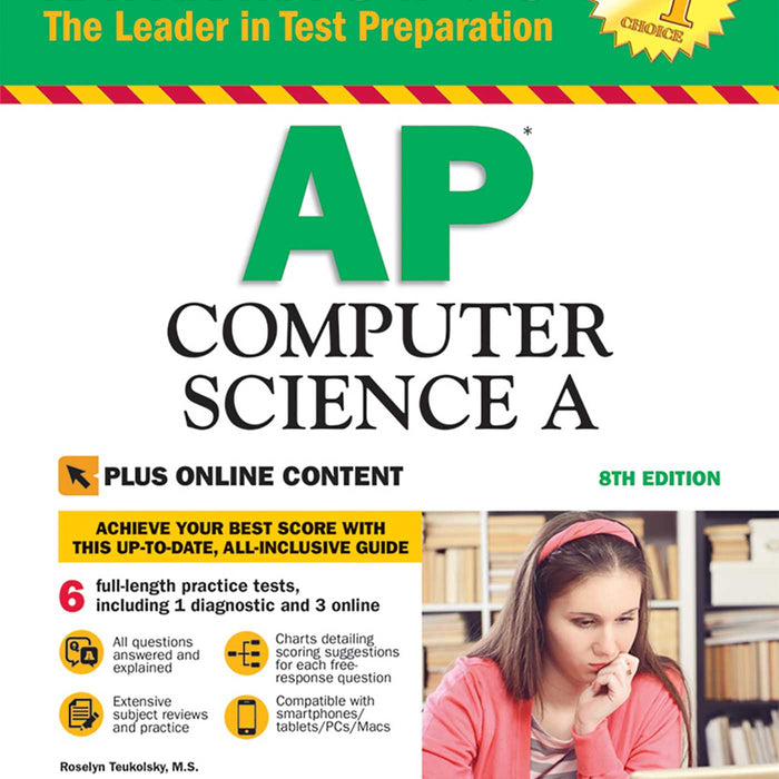 Barrons Ap Computer Science A  8th Edition by Roselyn Teukolsky