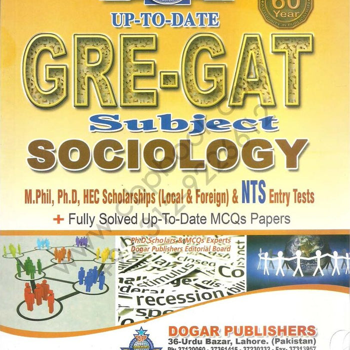 GRE GAT Sociology Mcqs For M.Phil Ph.D & NTS by Test Expert - DOGAR