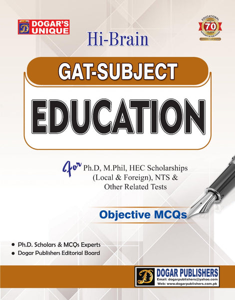 GAT-Subject Education MCQs For Ph.D NTS -Dogar