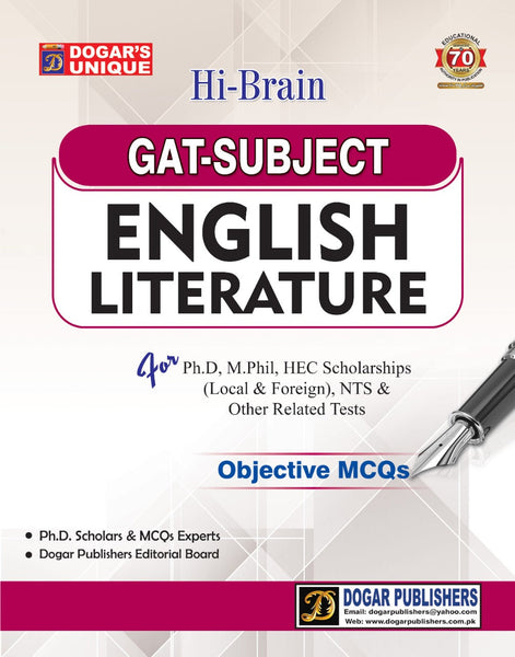 GAT-Subject English Literature MCQs For Ph.D NTS -Dogar